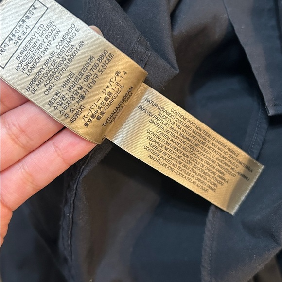 Burberry Black Long Dress Shirt Authentic - Picture 11 of 11